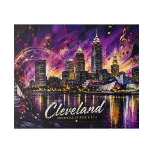 Cleveland Skyline Canvas - Rock & Roll City